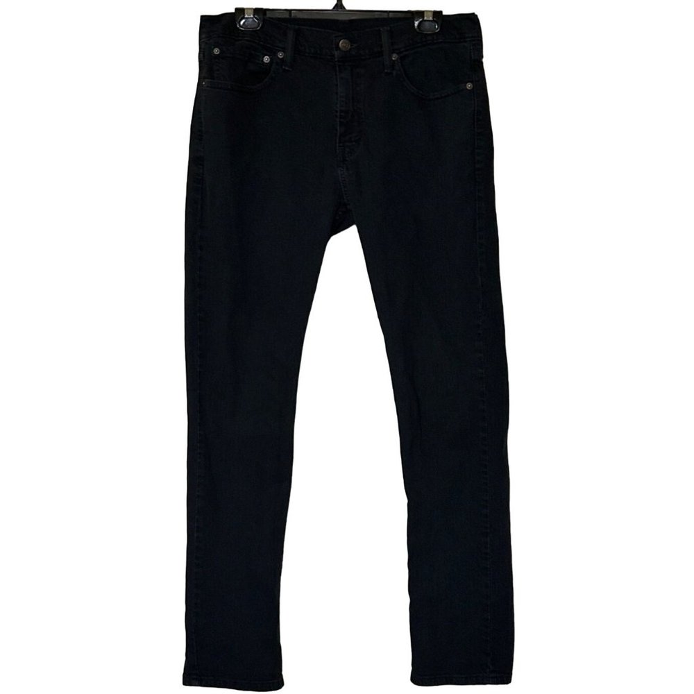 Levi's Strauss & Co 511 Black Denim Jeans Mid-Rise Slim Fit Women Size 34X32